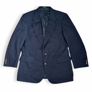 Vintage Men’s Oscar de la Renta Suit Jacket Sport Coat Blazer Navy Wool Sz 43R